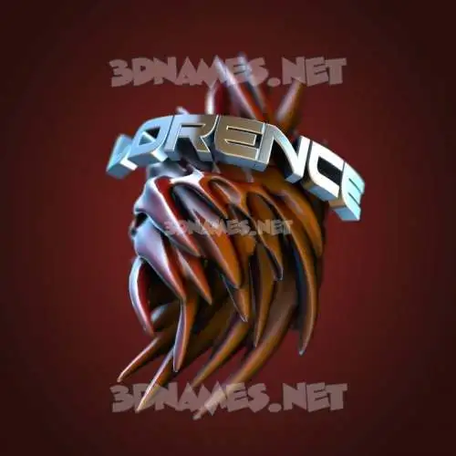 lorence in Red Twisted style - 3D name wallpaper