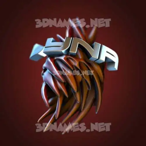 lyna in Red Twisted style - 3D name wallpaper