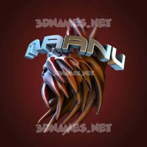 maanu in Red Twisted style - 3D name wallpaper