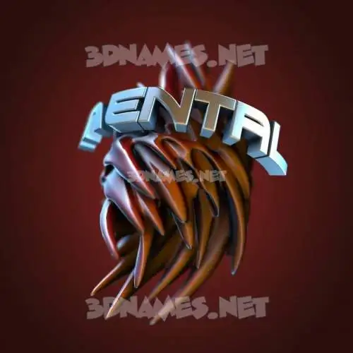 mental in Red Twisted style - 3D name wallpaper mental in Red Twisted style - 3D name wallpaper