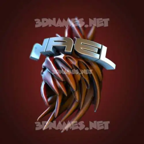nael in Red Twisted style - 3D name wallpaper nael in Red Twisted style - 3D name wallpaper