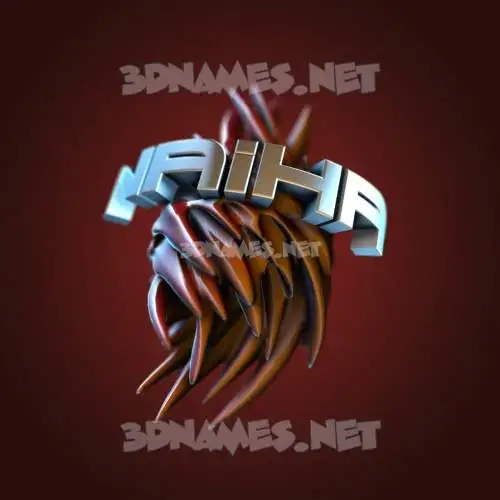 naiha in Red Twisted style - 3D name wallpaper naiha in Red Twisted style - 3D name wallpaper