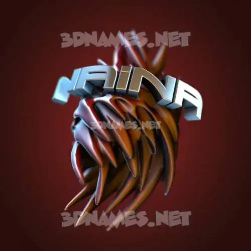 naina in Red Twisted style - 3D name wallpaper naina in Red Twisted style - 3D name wallpaper
