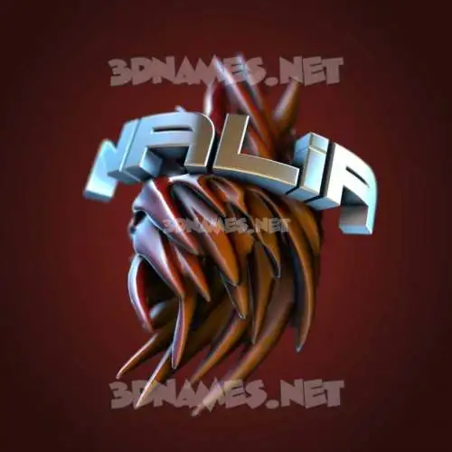 nalia in Red Twisted style - 3D name wallpaper nalia in Red Twisted style - 3D name wallpaper