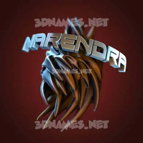 narendra in Red Twisted style - 3D name wallpaper narendra in Red Twisted style - 3D name wallpaper