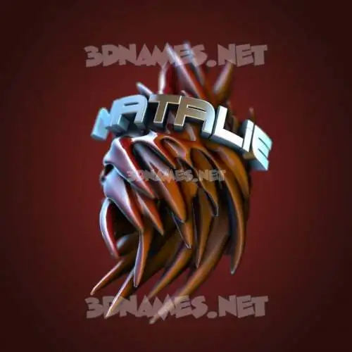 natalie in Red Twisted style - 3D name wallpaper natalie in Red Twisted style - 3D name wallpaper