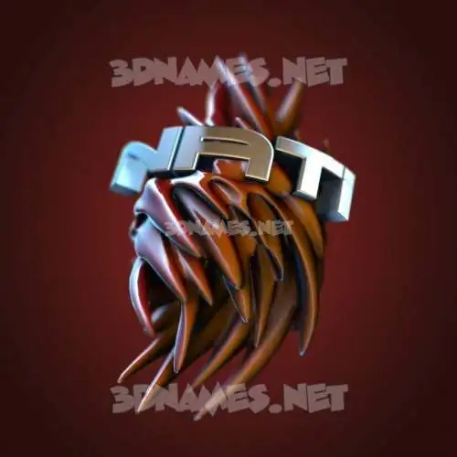 nati in Red Twisted style - 3D name wallpaper