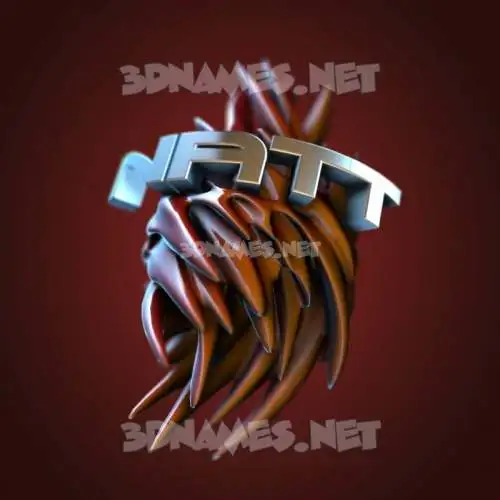 natt in Red Twisted style - 3D name wallpaper natt in Red Twisted style - 3D name wallpaper