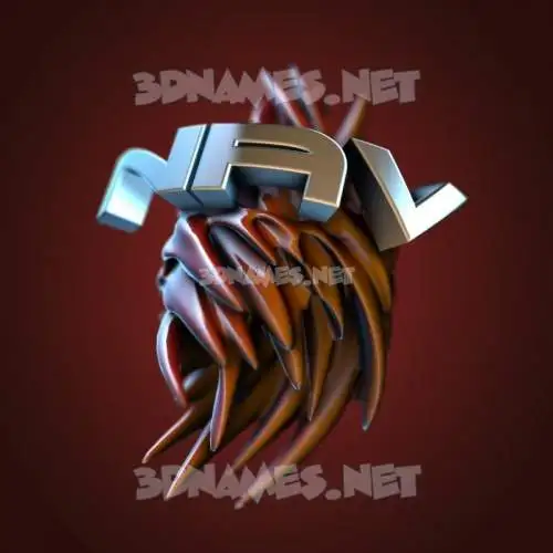 nav in Red Twisted style - 3D name wallpaper