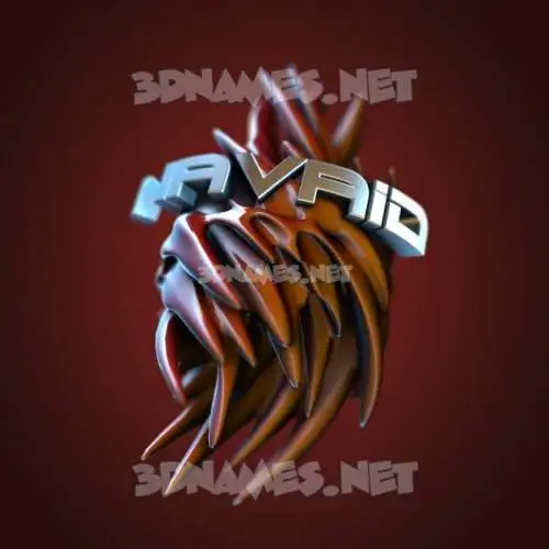 navaid in Red Twisted style - 3D name wallpaper
