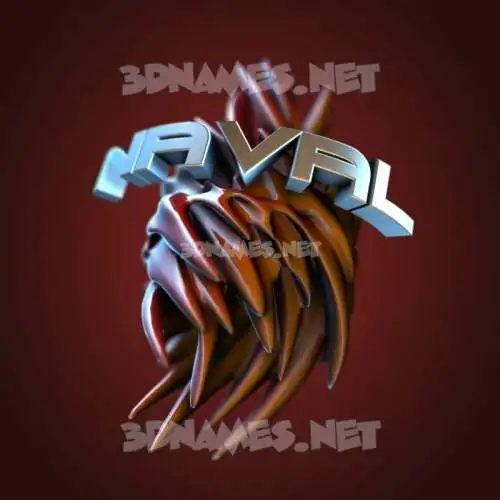 naval in Red Twisted style - 3D name wallpaper naval in Red Twisted style - 3D name wallpaper
