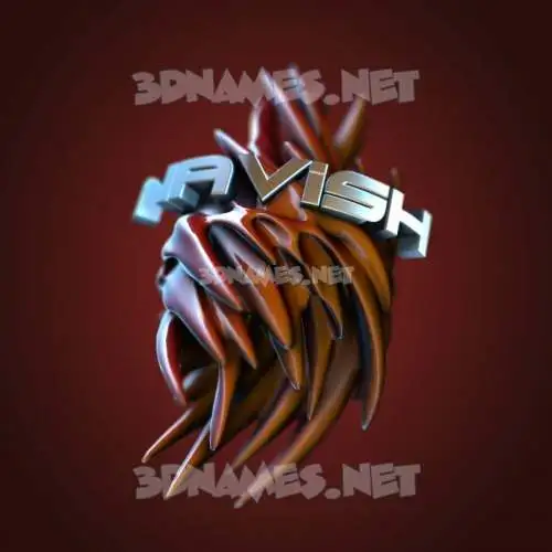 navish in Red Twisted style - 3D name wallpaper navish in Red Twisted style - 3D name wallpaper