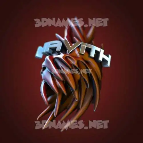 navith in Red Twisted style - 3D name wallpaper