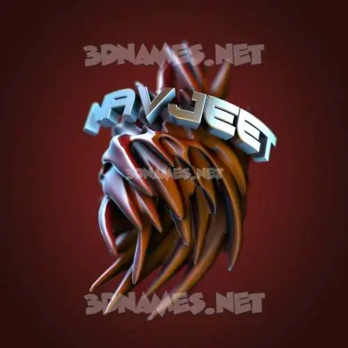 navjeet in Red Twisted style - 3D name wallpaper