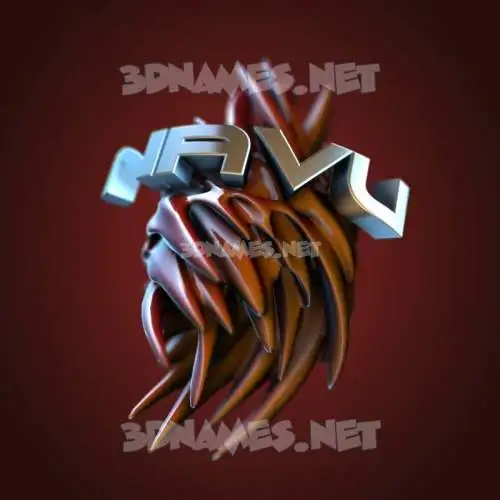 navu in Red Twisted style - 3D name wallpaper