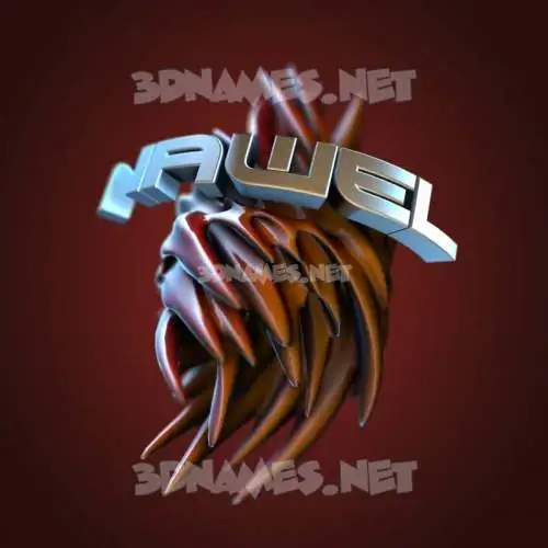 nawel in Red Twisted style - 3D name wallpaper nawel in Red Twisted style - 3D name wallpaper
