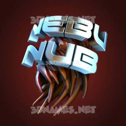 nebu nub in Red Twisted style - 3D name wallpaper nebu nub in Red Twisted style - 3D name wallpaper