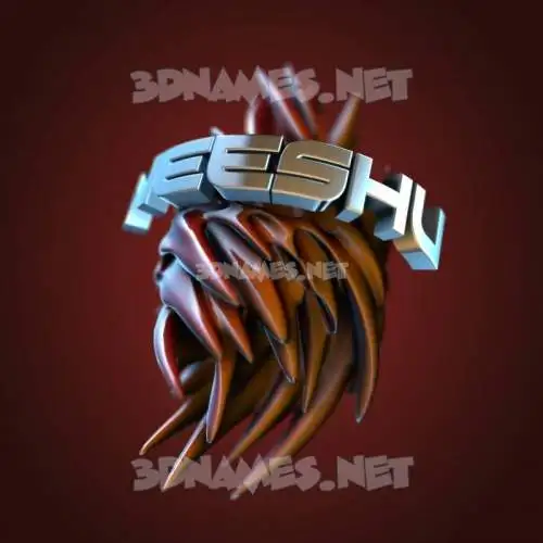 neeshu in Red Twisted style - 3D name wallpaper
