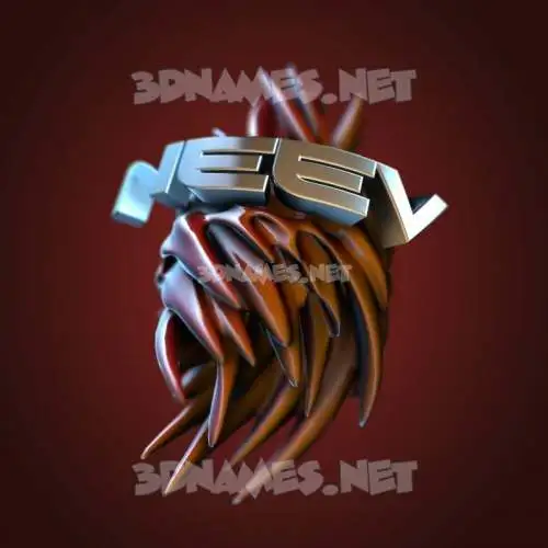 neev in Red Twisted style - 3D name wallpaper