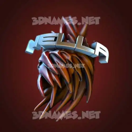 nella in Red Twisted style - 3D name wallpaper