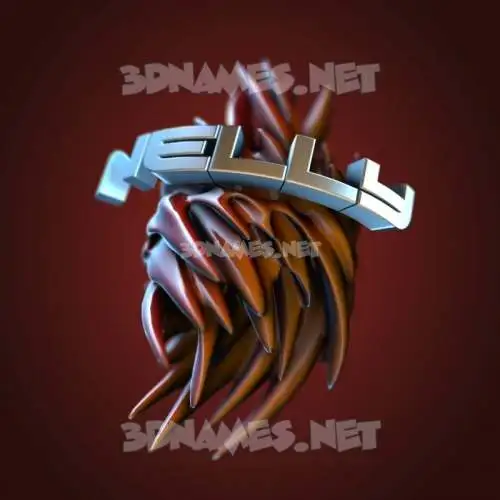 nelly in Red Twisted style - 3D name wallpaper
