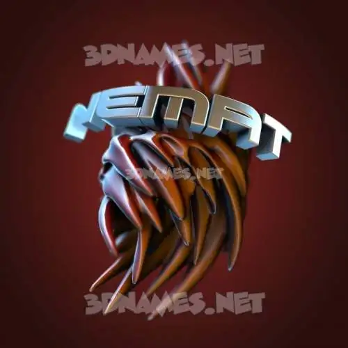 nemat in Red Twisted style - 3D name wallpaper nemat in Red Twisted style - 3D name wallpaper