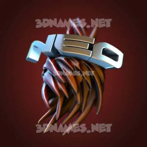 neo in Red Twisted style - 3D name wallpaper