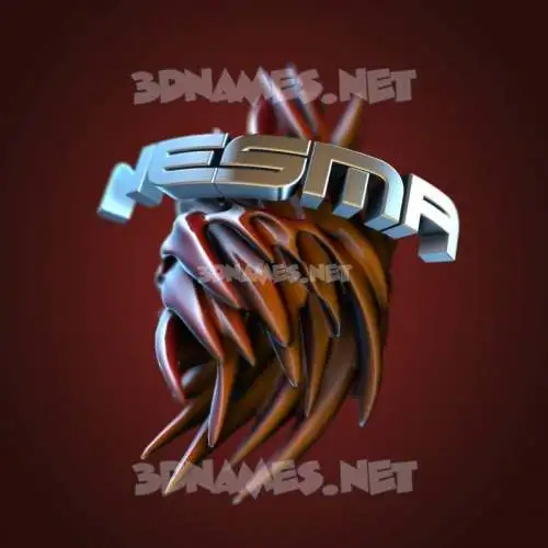 nesma in Red Twisted style - 3D name wallpaper nesma in Red Twisted style - 3D name wallpaper
