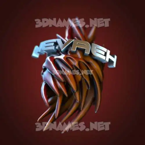nevaeh in Red Twisted style - 3D name wallpaper