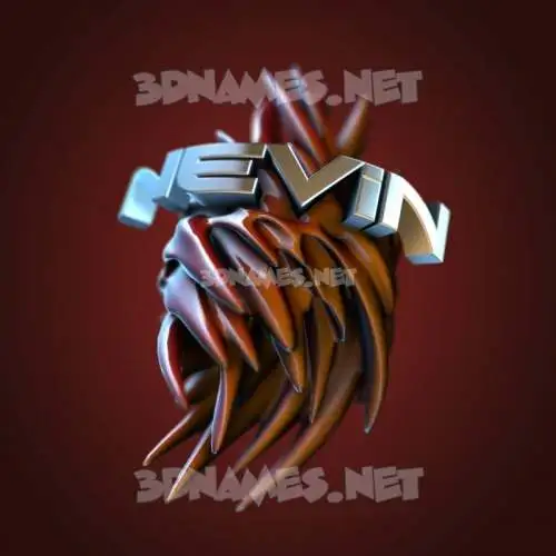 nevin in Red Twisted style - 3D name wallpaper