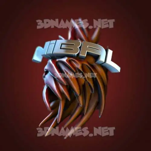 nibal in Red Twisted style - 3D name wallpaper nibal in Red Twisted style - 3D name wallpaper