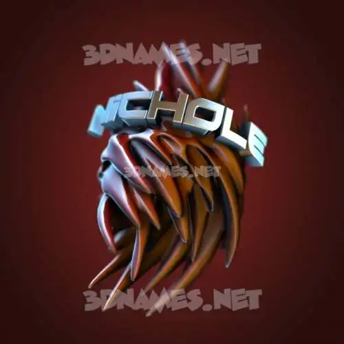 nichole in Red Twisted style - 3D name wallpaper nichole in Red Twisted style - 3D name wallpaper