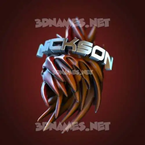 nickson in Red Twisted style - 3D name wallpaper