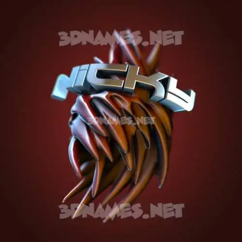 nicky in Red Twisted style - 3D name wallpaper nicky in Red Twisted style - 3D name wallpaper