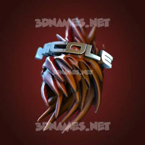 nicole in Red Twisted style - 3D name wallpaper nicole in Red Twisted style - 3D name wallpaper