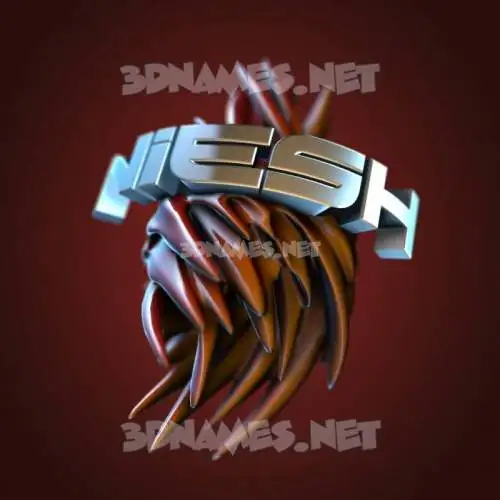 niesh in Red Twisted style - 3D name wallpaper niesh in Red Twisted style - 3D name wallpaper