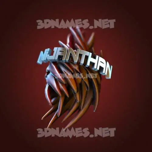 nijanthan in Red Twisted style - 3D name wallpaper nijanthan in Red Twisted style - 3D name wallpaper