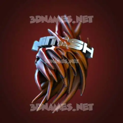 nimish in Red Twisted style - 3D name wallpaper