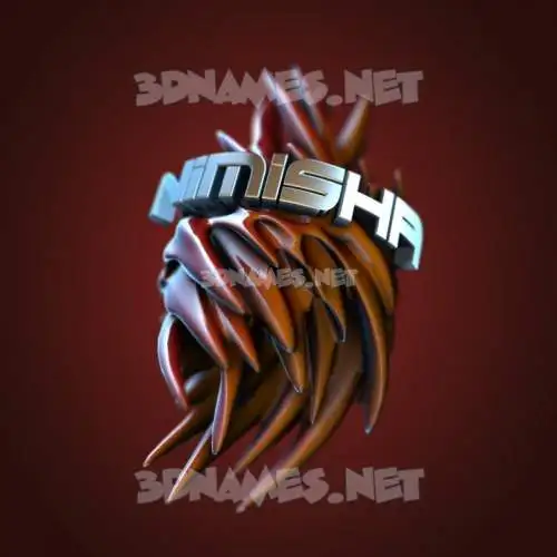 nimisha in Red Twisted style - 3D name wallpaper nimisha in Red Twisted style - 3D name wallpaper