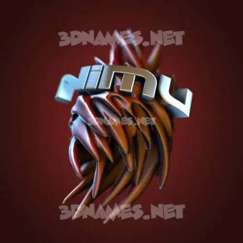 nimu in Red Twisted style - 3D name wallpaper