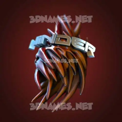 ninder in Red Twisted style - 3D name wallpaper ninder in Red Twisted style - 3D name wallpaper
