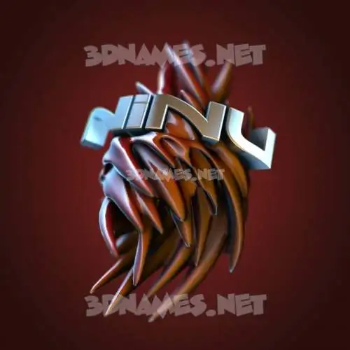 ninu in Red Twisted style - 3D name wallpaper ninu in Red Twisted style - 3D name wallpaper