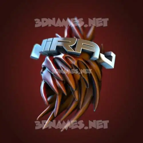 niraj in Red Twisted style - 3D name wallpaper