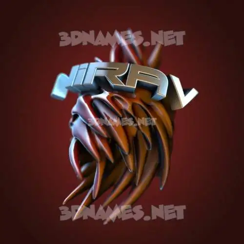 nirav in Red Twisted style - 3D name wallpaper
