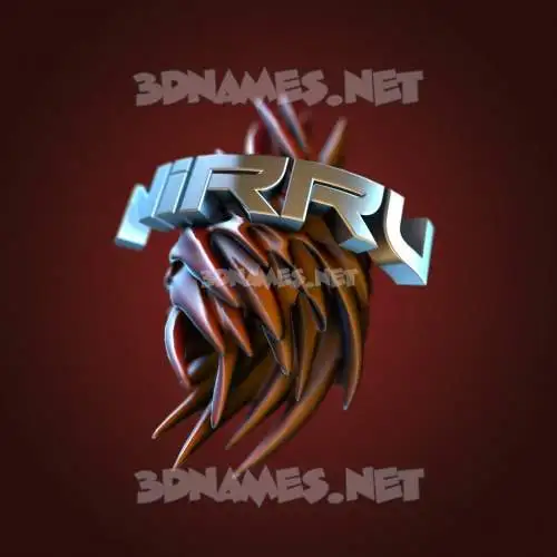 nirru in Red Twisted style - 3D name wallpaper
