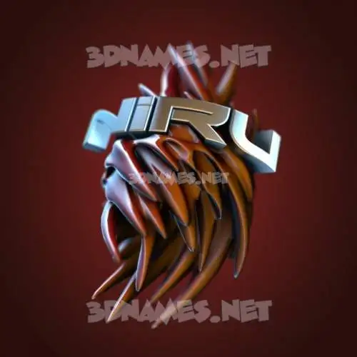 niru in Red Twisted style - 3D name wallpaper