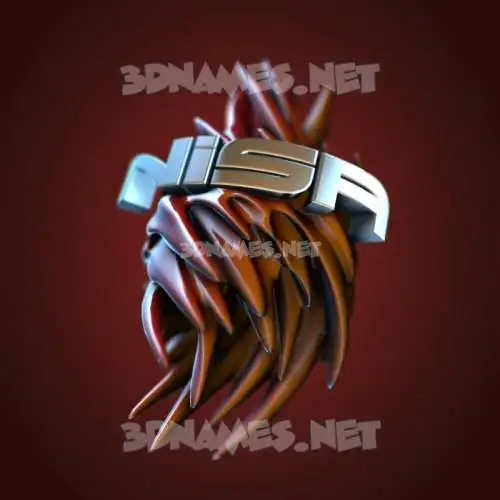 nisa in Red Twisted style - 3D name wallpaper nisa in Red Twisted style - 3D name wallpaper