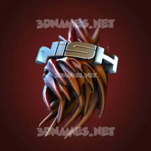 nish in Red Twisted style - 3D name wallpaper nish in Red Twisted style - 3D name wallpaper
