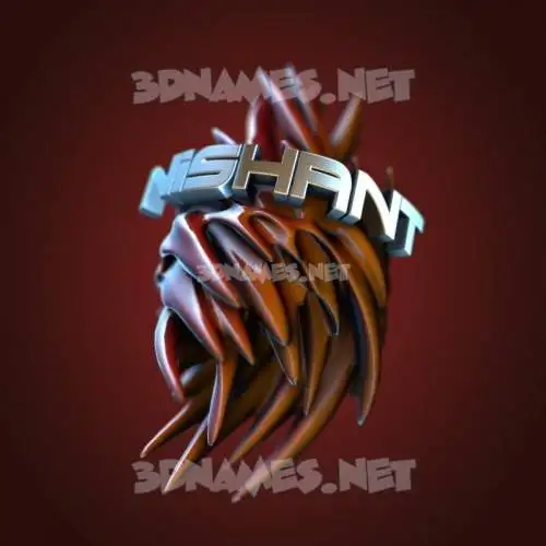 nishant in Red Twisted style - 3D name wallpaper