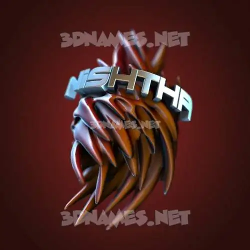 nishtha in Red Twisted style - 3D name wallpaper nishtha in Red Twisted style - 3D name wallpaper